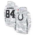 STECN IN.Colts #84 Tyler Warren Player Arctic Camo Salute to Service Hoodies Limited Game Stitched Jerseys