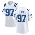 STECN IN.Colts #97 Laiatu Latu Player White Home Game Stitched Jerseys