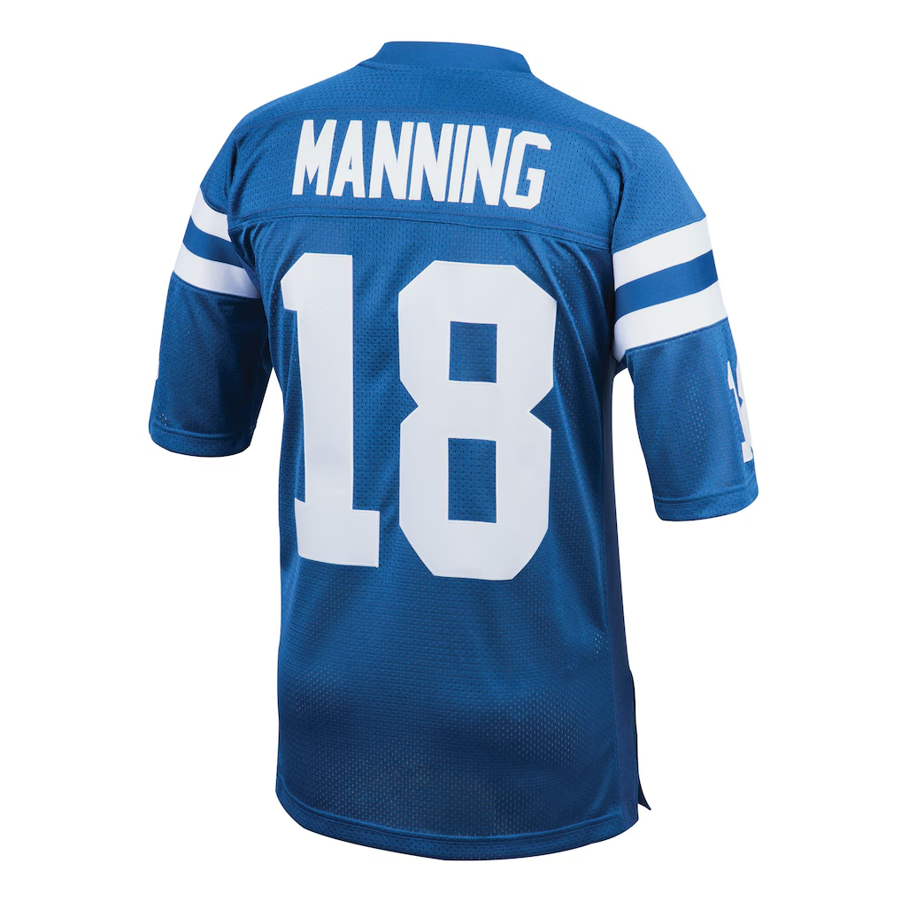 STECN In.Colts 1998 #18 Peyton Manning Mitchell & Ness Royal Authentic Throwback Retired Player Jersey