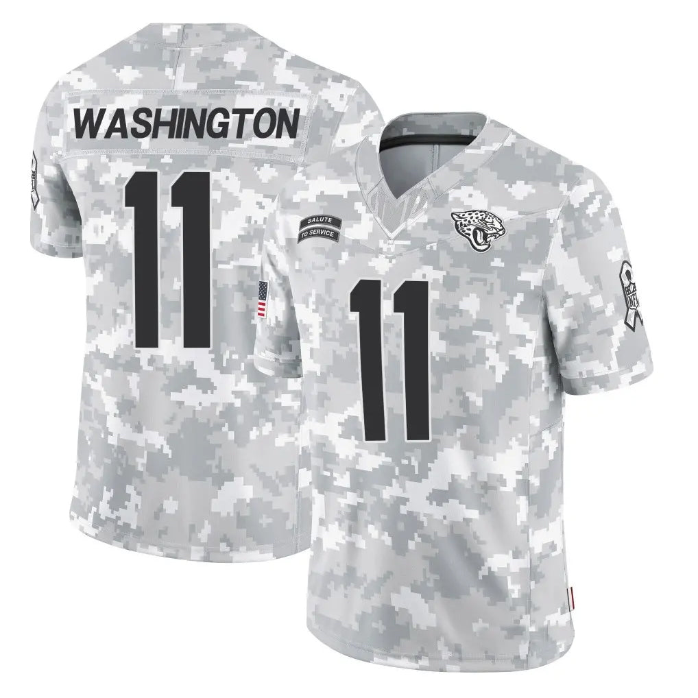 STECN J.Jaguars #11 Parker Washington Player Arctic Camo Salute to Service Limited Stitched Jerseys