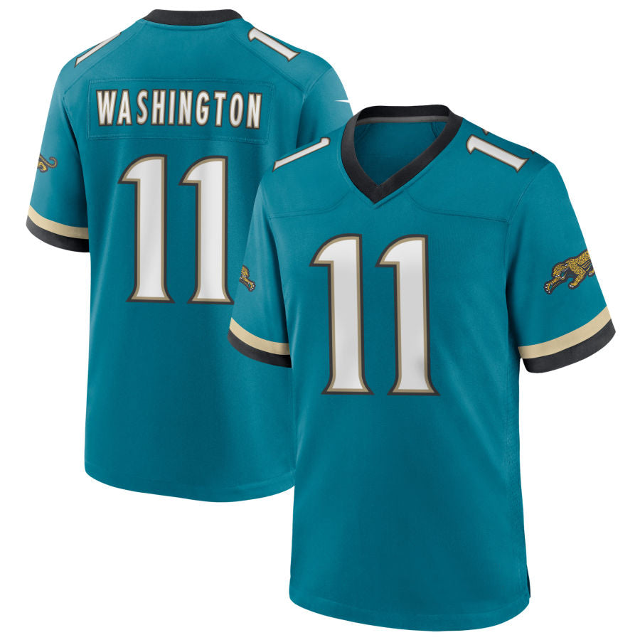 STECN J.Jaguars #11 Parker Washington Player Teal Prowler Throwback Stitched Jerseys
