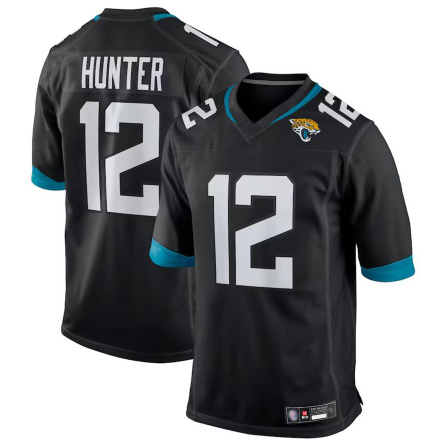 STECN J.Jaguars #12 Travis Hunter Player Black Replica Game Stitched Jerseys