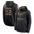 STECN J.Jaguars #12 Travis Hunter Player Black Salute to Service Hoodies Limited Game Stitched Jerseys