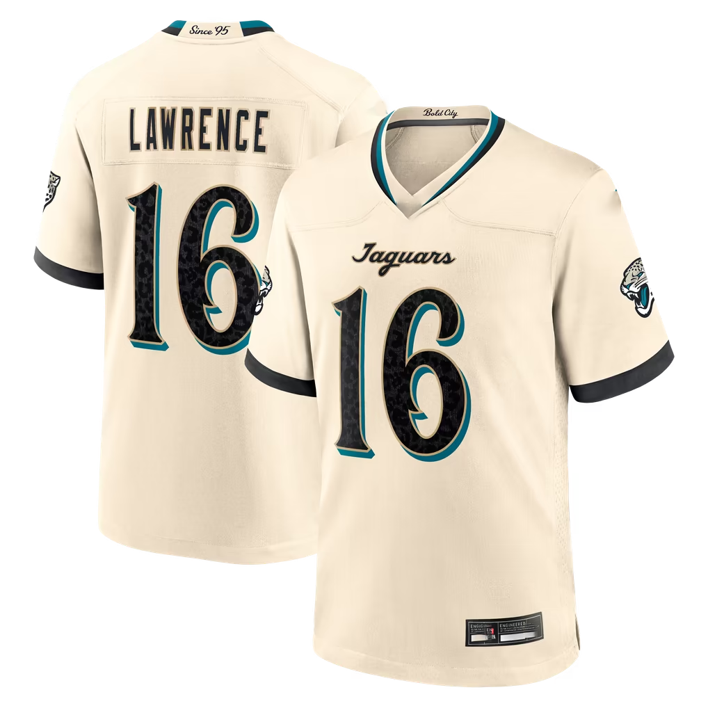STECN J.Jaguars #16 Trevor Lawrence Natural 2026 Rivalries Collection Limited Stitched Jerseys