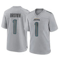 STECN J.Jaguars #1 Montaric Brown Player Gray Atmosphere Fashion Home Game Stitched Jerseys