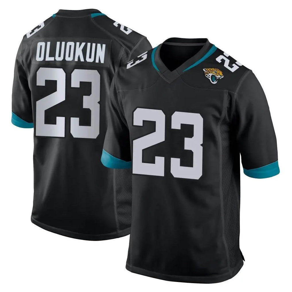 STECN J.Jaguars #23 Foyesade Oluokun Player Black Home Game Stitched Jerseys