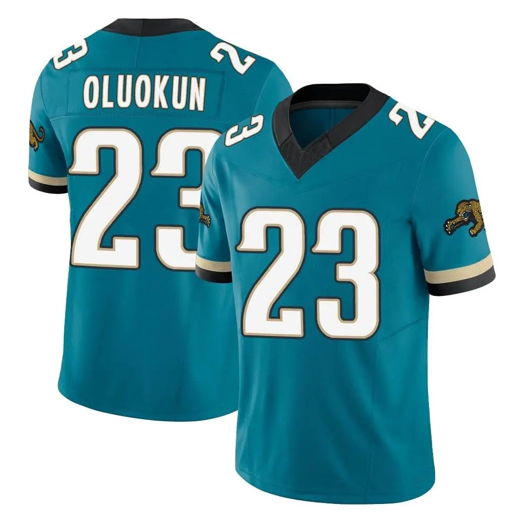 STECN J.Jaguars #23 Foyesade Oluokun Player Teal Prowler Throwback Vapor F.U.S.E. Limited Home Game Stitched Jerseys