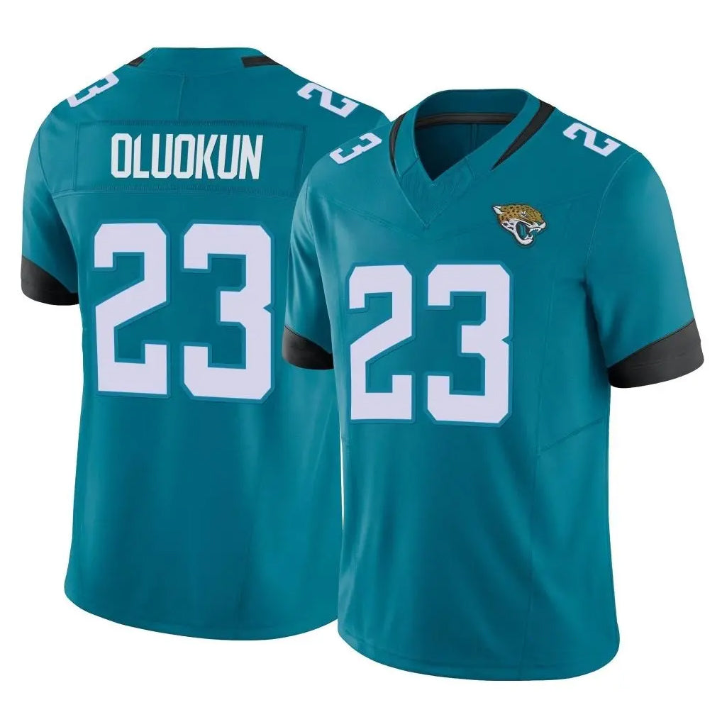 STECN J.Jaguars #23 Foyesade Oluokun Player Teal Vapor F.U.S.E. Limited Home Game Stitched Jerseys