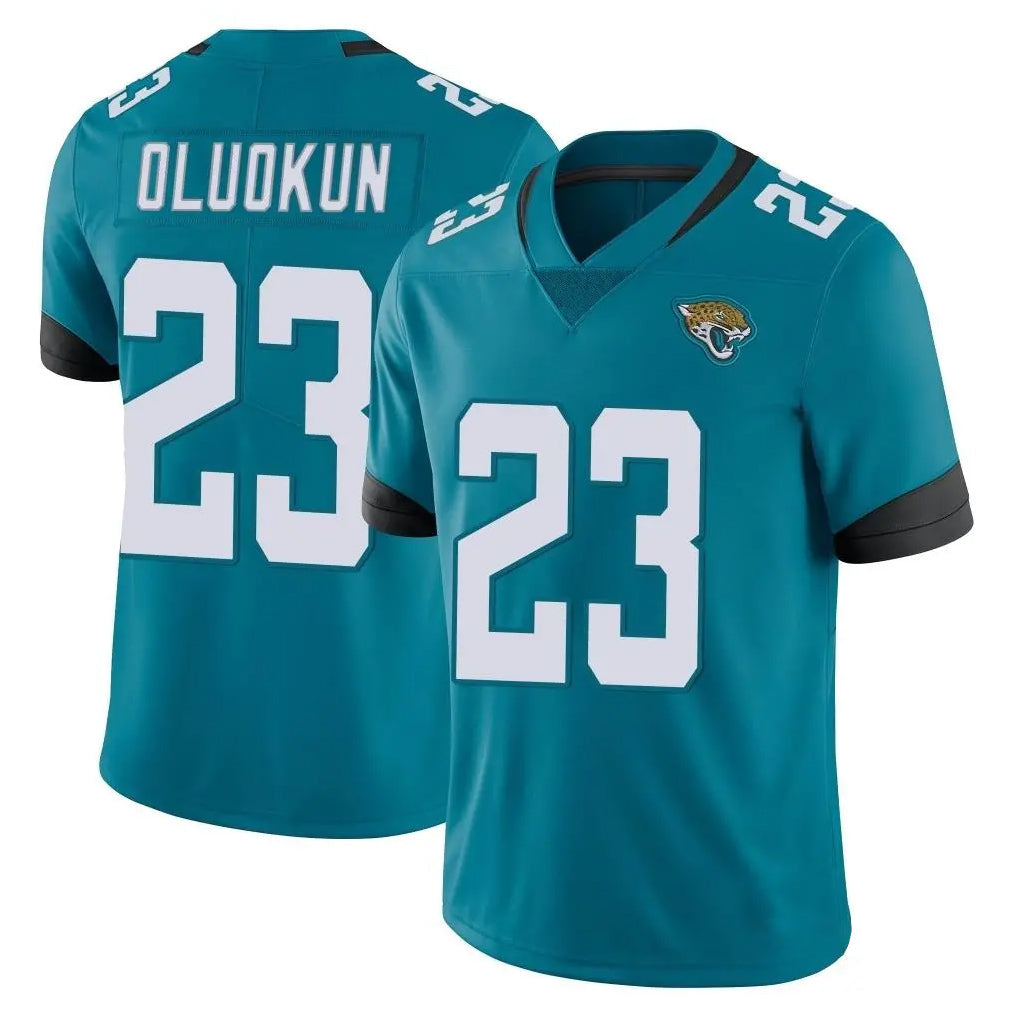STECN J.Jaguars #23 Foyesade Oluokun Player Teal Vapor Untouchable Limited Home Game Stitched Jerseys