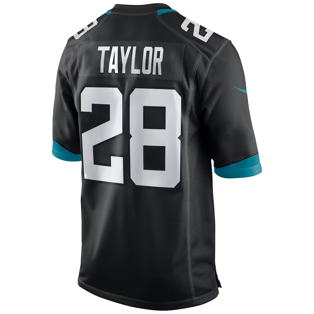 STECN J.Jaguars #28 Fred Taylor Black Retired Player Alternate Game Stitched Jerseys