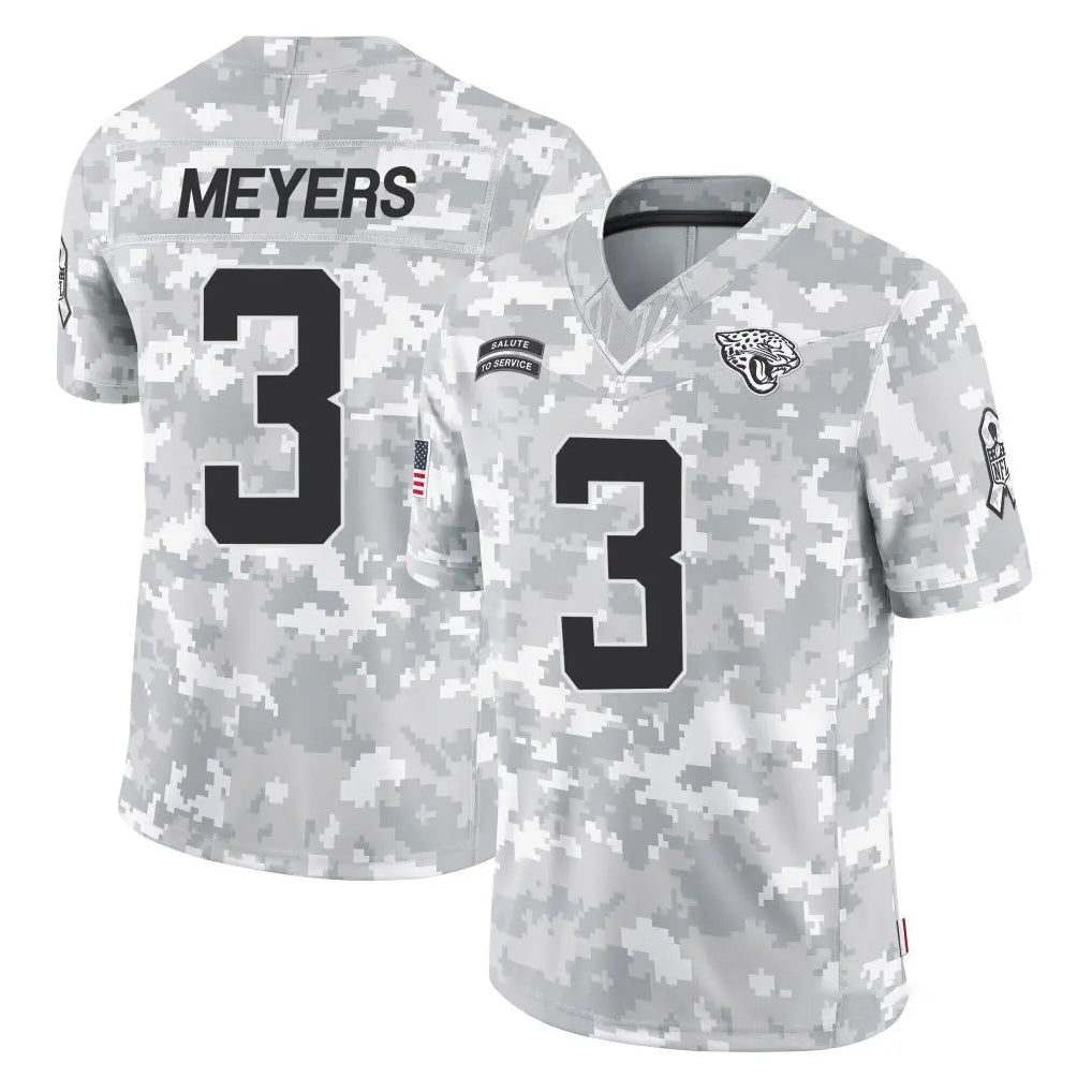 STECN J.Jaguars #3 Jakobi Meyers Player Arctic Camo Salute To Service Limited Game Stitched Jerseys