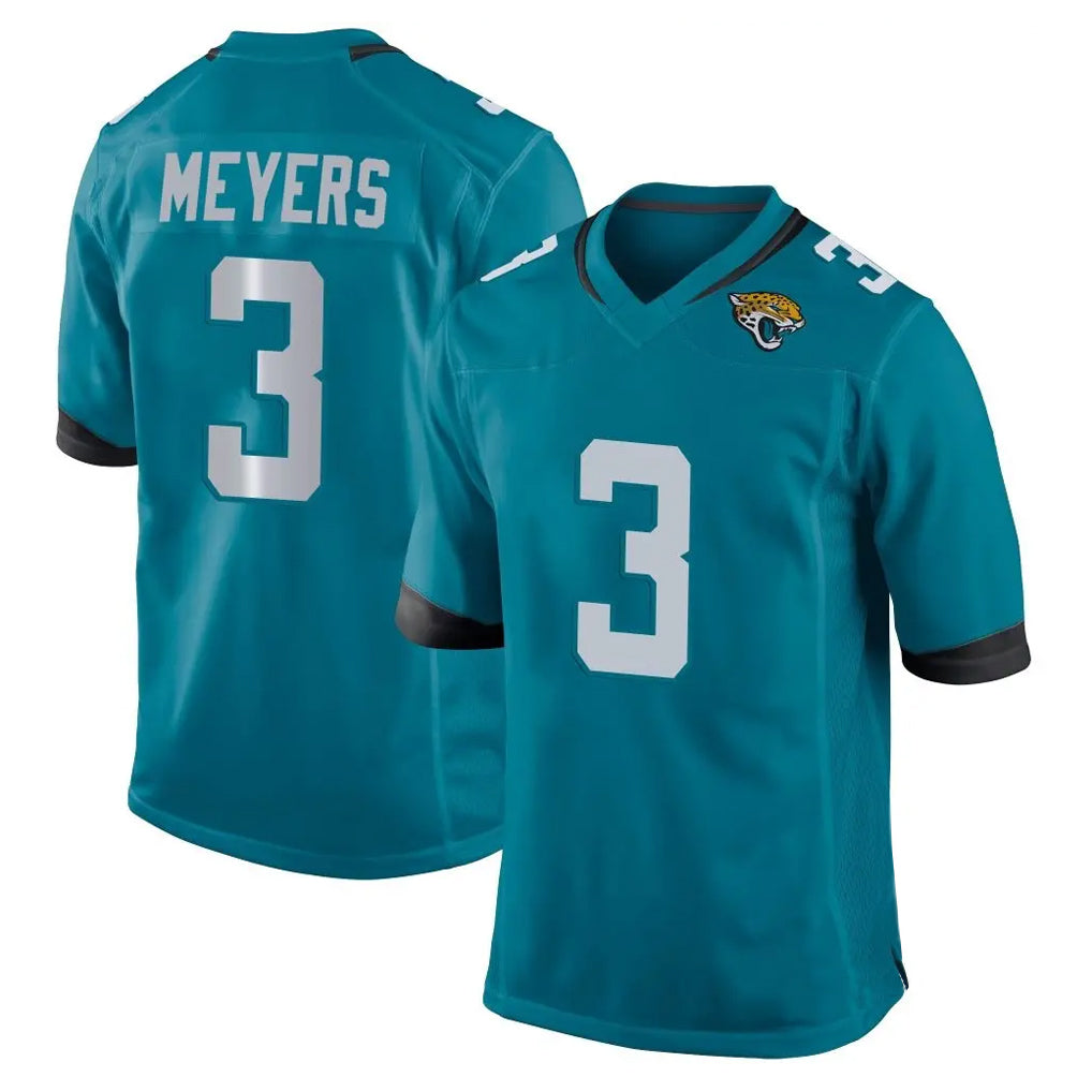 STECN J.Jaguars #3 Jakobi Meyers Player Teal Home Game Stitched Jerseys