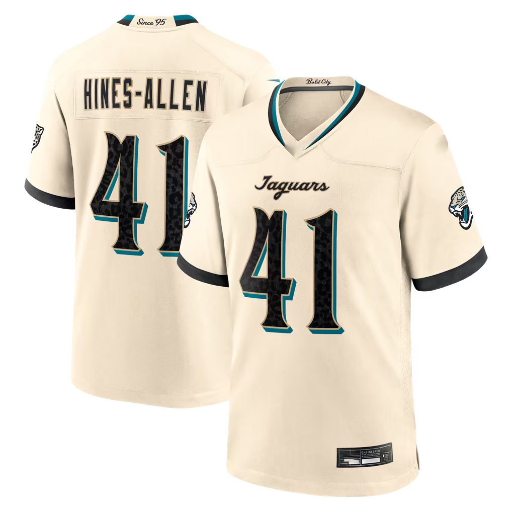 STECN J.Jaguars #41 Josh Hines-Allen Natural 2026 Rivalries Collection Game Stitched Jerseys