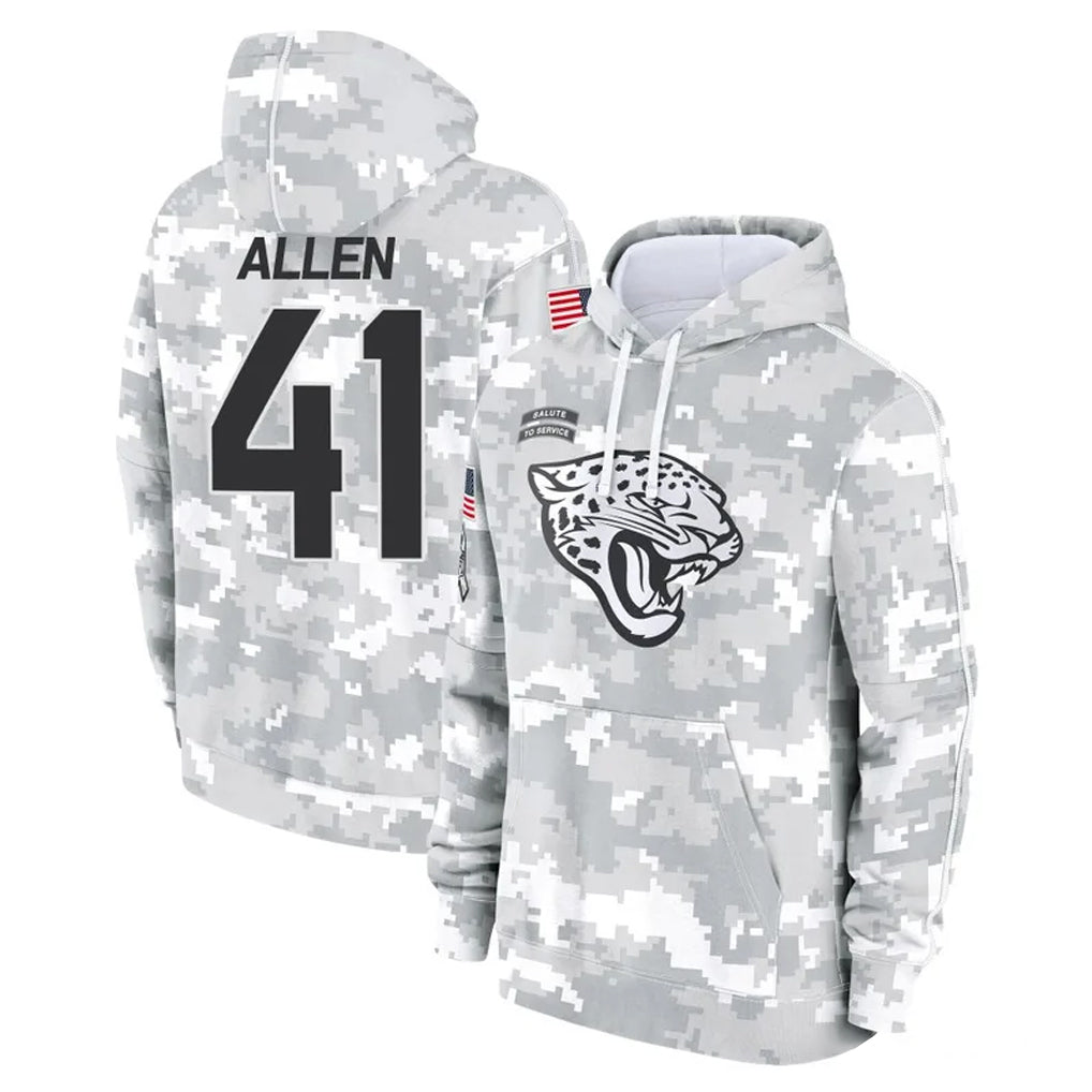 STECN J.Jaguars #41 Josh Hines-Allen Player Arctic Camo Salute to Service Hoodies Limited Game Stitched Jerseys