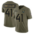 STECN J.Jaguars #41 Josh Hines-Allen Player Olive 2025 Salute To Service Limited Game Stitched Jerseys