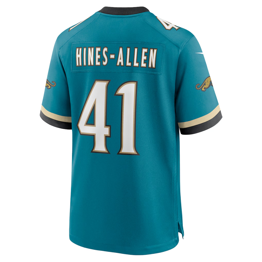 STECN J.Jaguars #41 Josh Hines-Allen Teal Prowler Throwback Player Game Stitched Jerseys