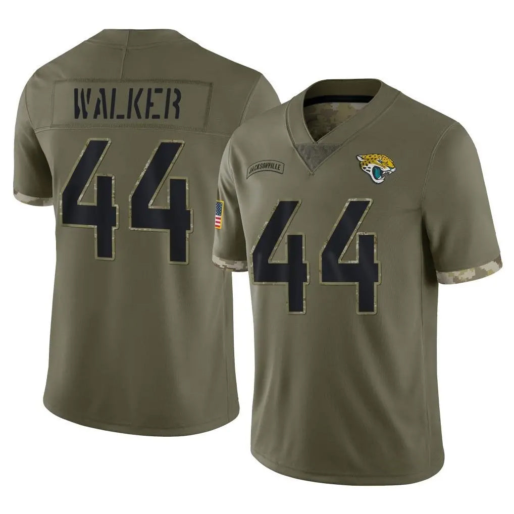 STECN J.Jaguars #44 Travon Walker Player Olive Salute To Service Limited Stitched Jerseys