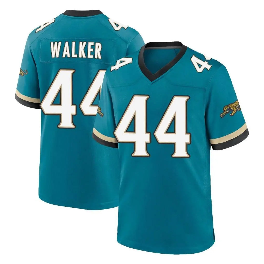 STECN J.Jaguars #44 Travon Walker Player Teal Prowler Throwback Limited Home Game Stitched Jerseys