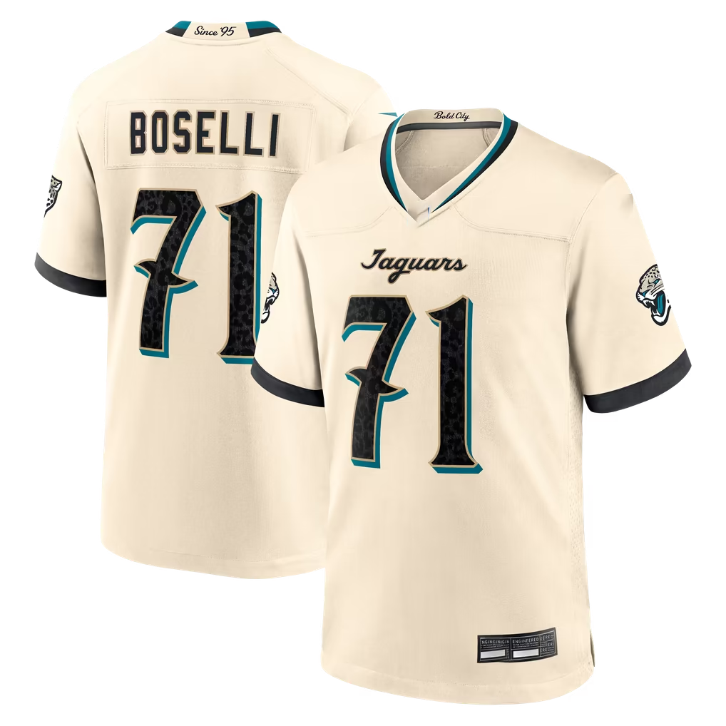 STECN J.Jaguars #71 Tony Boselli Natural 2026 Rivalries Collection Game Stitched Jerseys