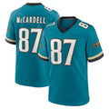 STECN J.Jaguars #87 Keenan McCardell Player Teal Prowler Throwback Limited Home Game Stitched Jerseys
