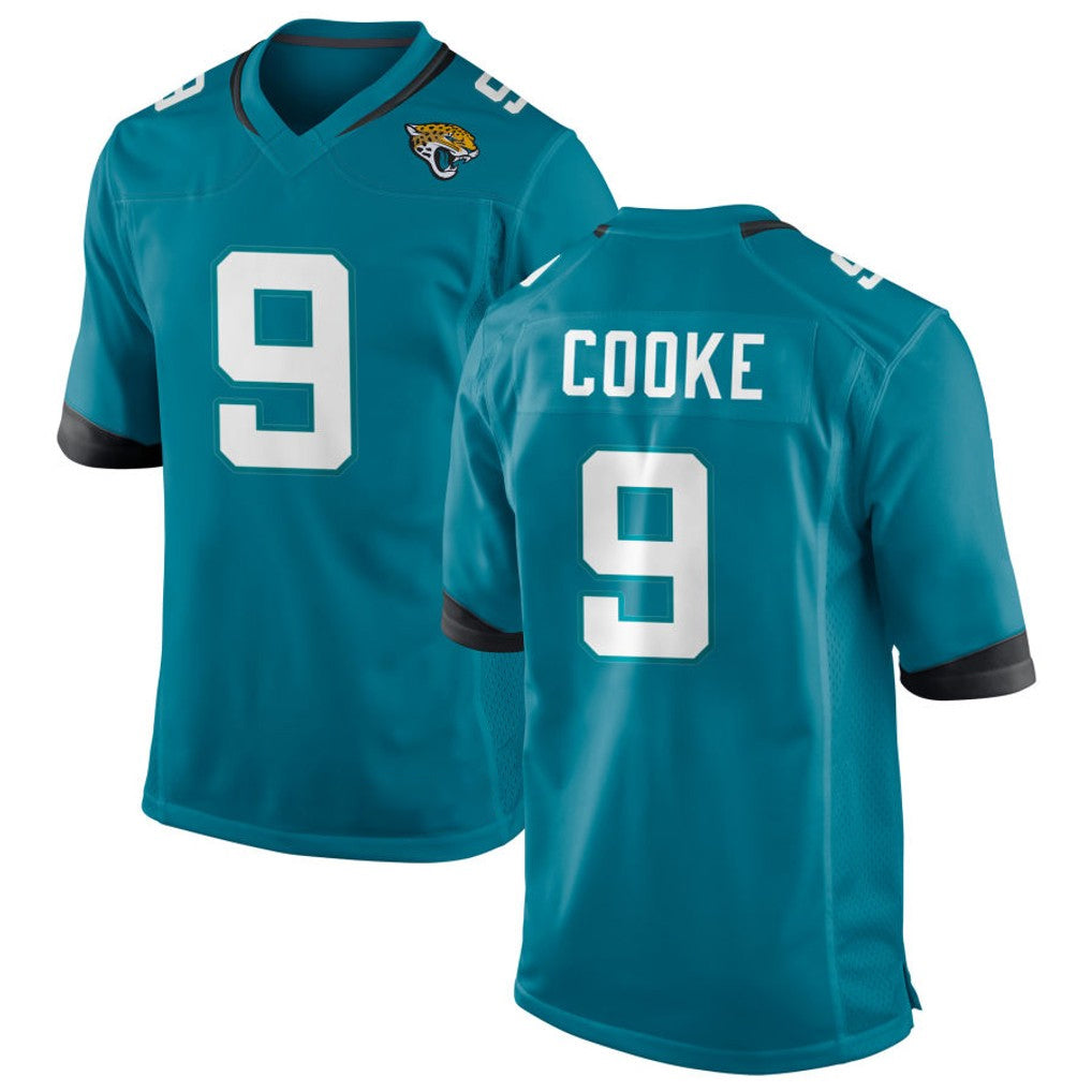 STECN J.Jaguars #9 Logan Cooke Player Teal Home Game Stitched Jerseys