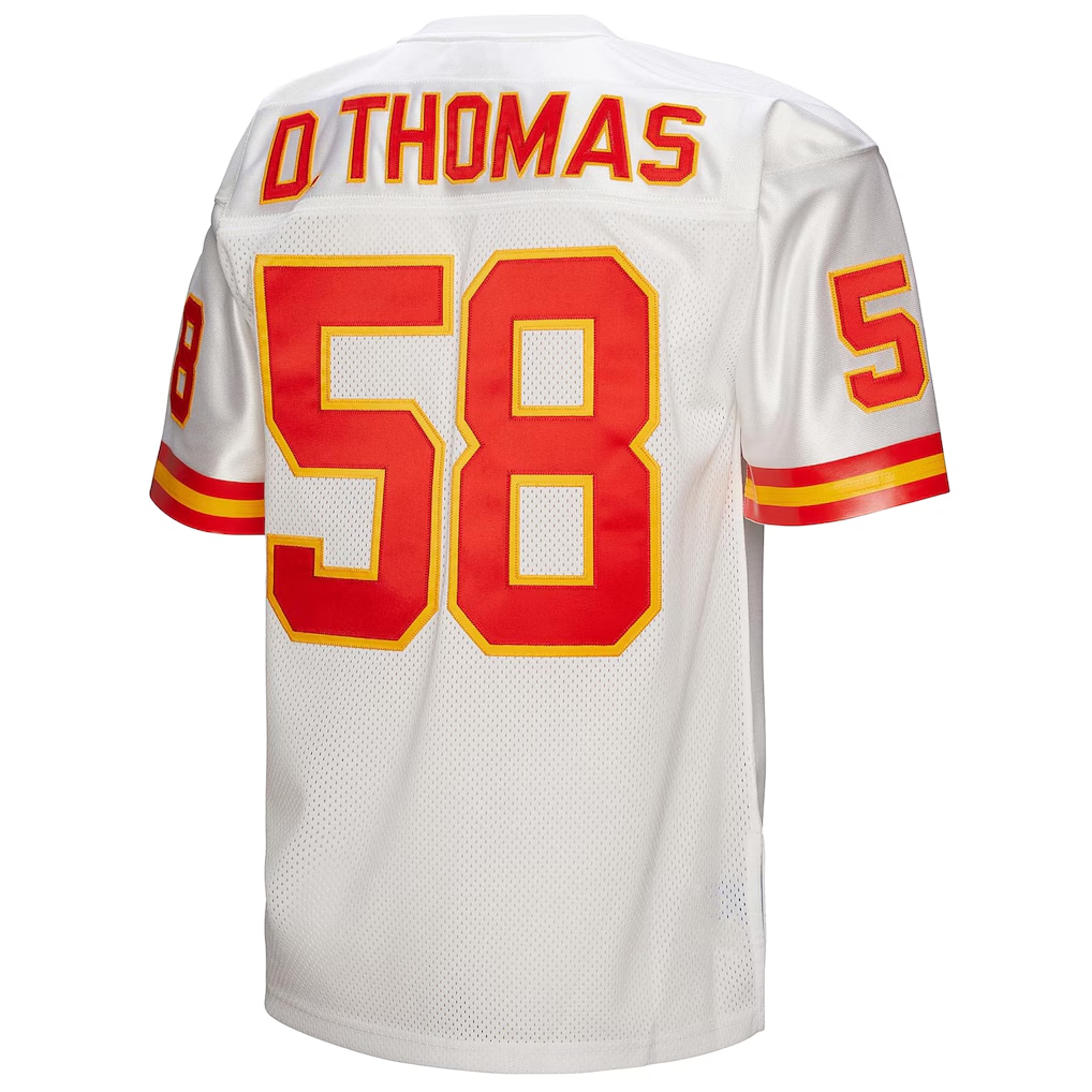STECN KC.Chiefs 1994 #58 Derrick Thomas Mitchell & Ness White Authentic Throwback Retired Player Stitched Jerseys