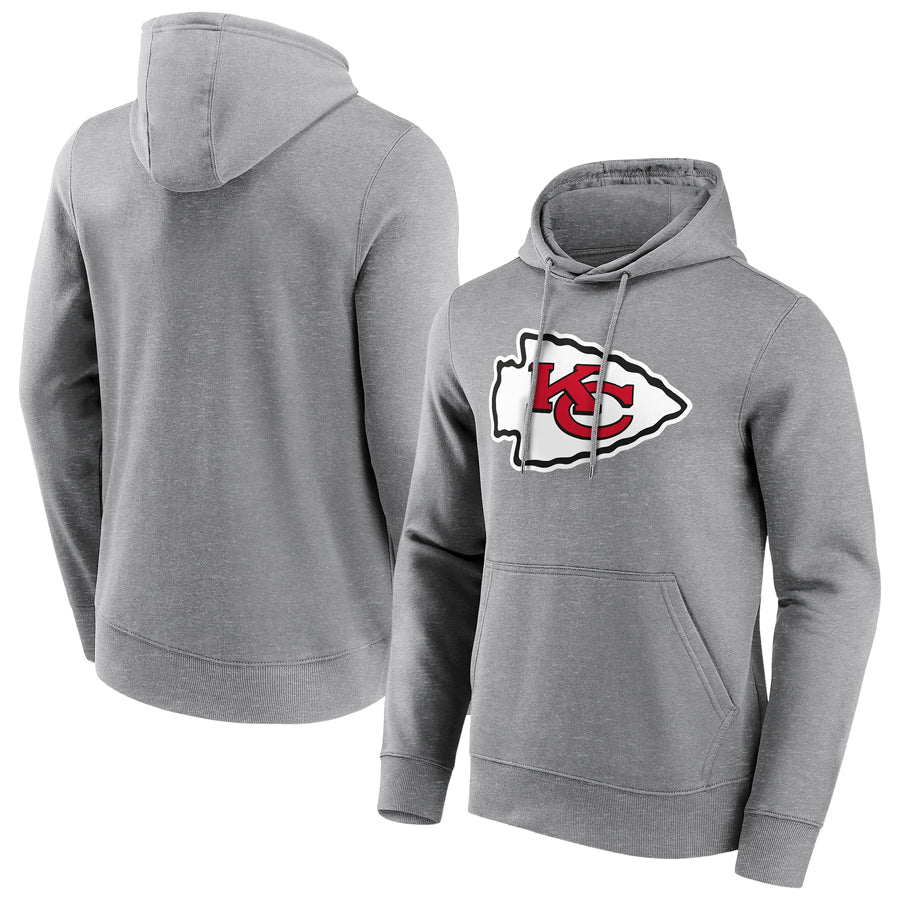 STECN KC.Chiefs Blank Player Gray Pullover Hoodie Stitched Jerseys