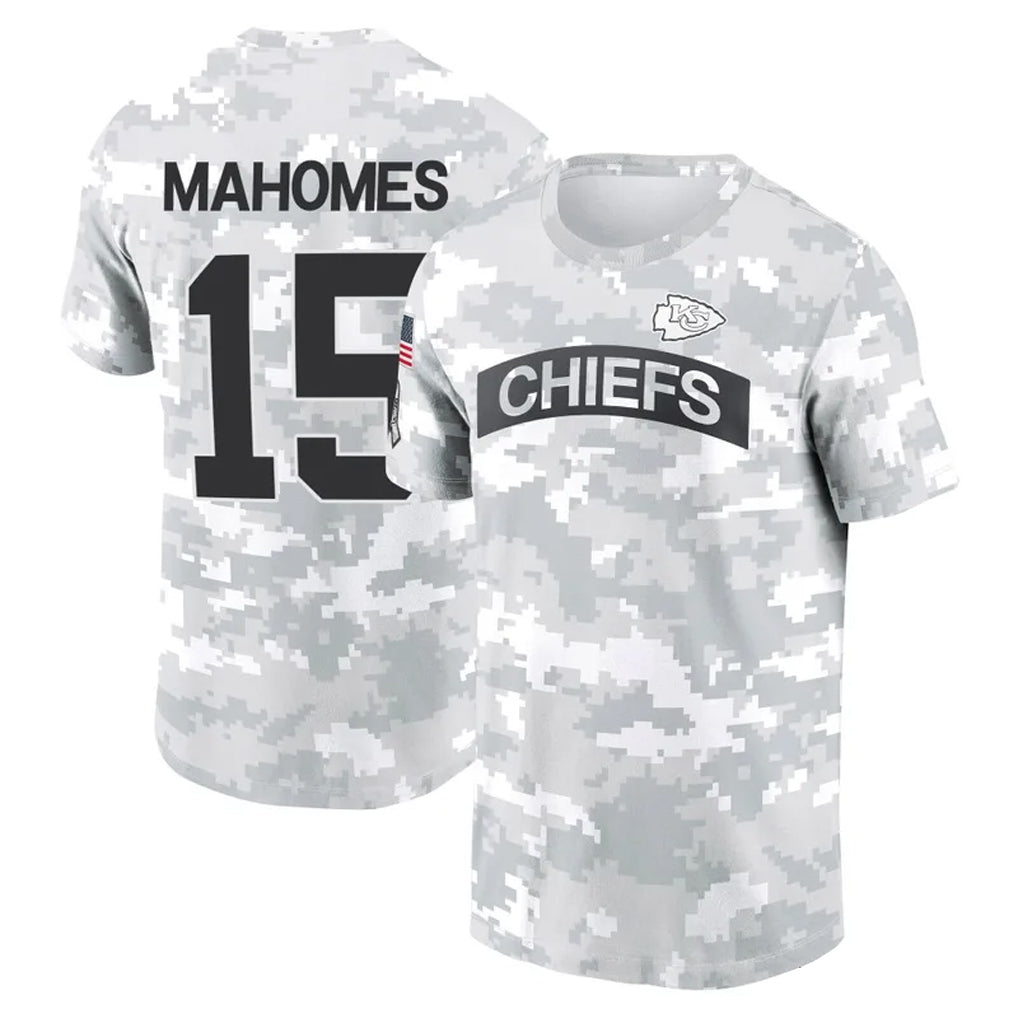 STECN KC.Chiefs #15 Patrick Mahomes Player Salute to Service Hoodies & T-Shirts Stitched Jerseys
