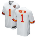 STECN KC.Chiefs #1 Xavier Worthy Player White Home Game Stitched Jerseys
