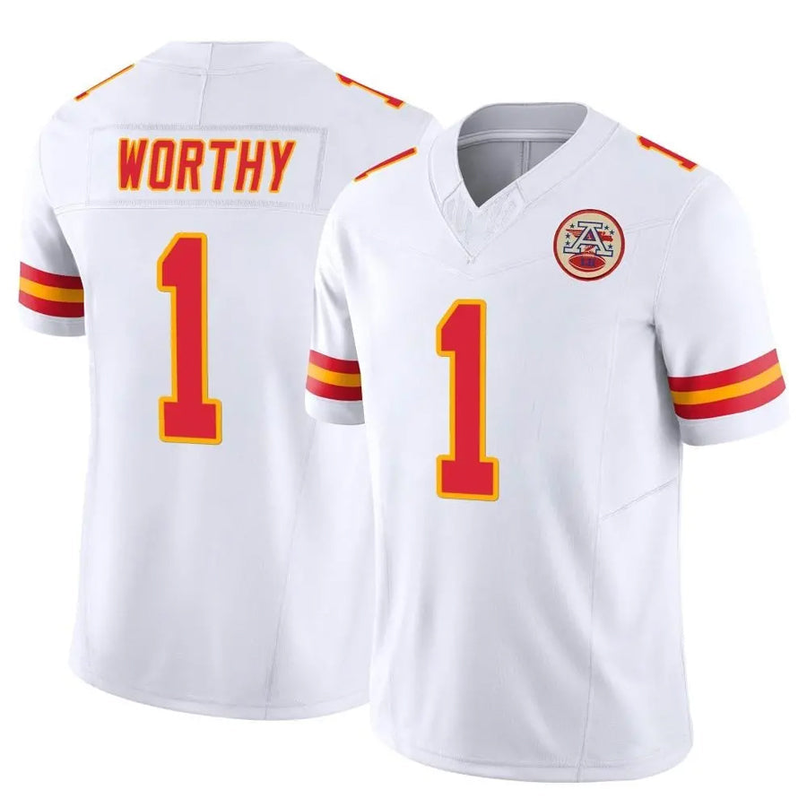STECN KC.Chiefs #1 Xavier Worthy Player White Vapor F.U.S.E. Limited Stitched Jerseys