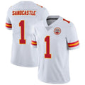 STECN KC.Chiefs #1 Xavier Worthy Player White Vapor Limited Stitched Jerseys