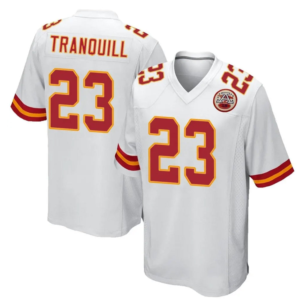STECN KC.Chiefs #23 Drue Tranquill Player White Home Game Stitched Jerseys