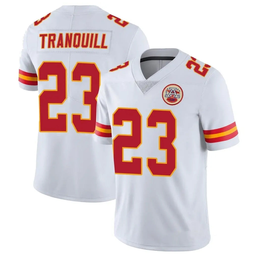 STECN KC.Chiefs #23 Drue Tranquill Player White Limited Vapor Untouchable Home Game Stitched Jerseys