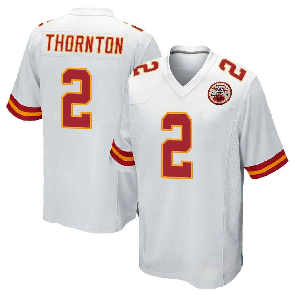 STECN KC.Chiefs #2 Tyquan Thornton Player White Home Game Stitched Jerseys