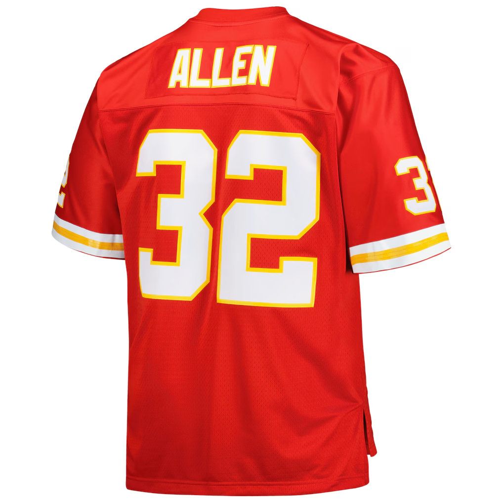 STECN KC.Chiefs #32 Marcus Allen Mitchell & Ness Red Big & Tall 1994 Retired Player Replica Jersey