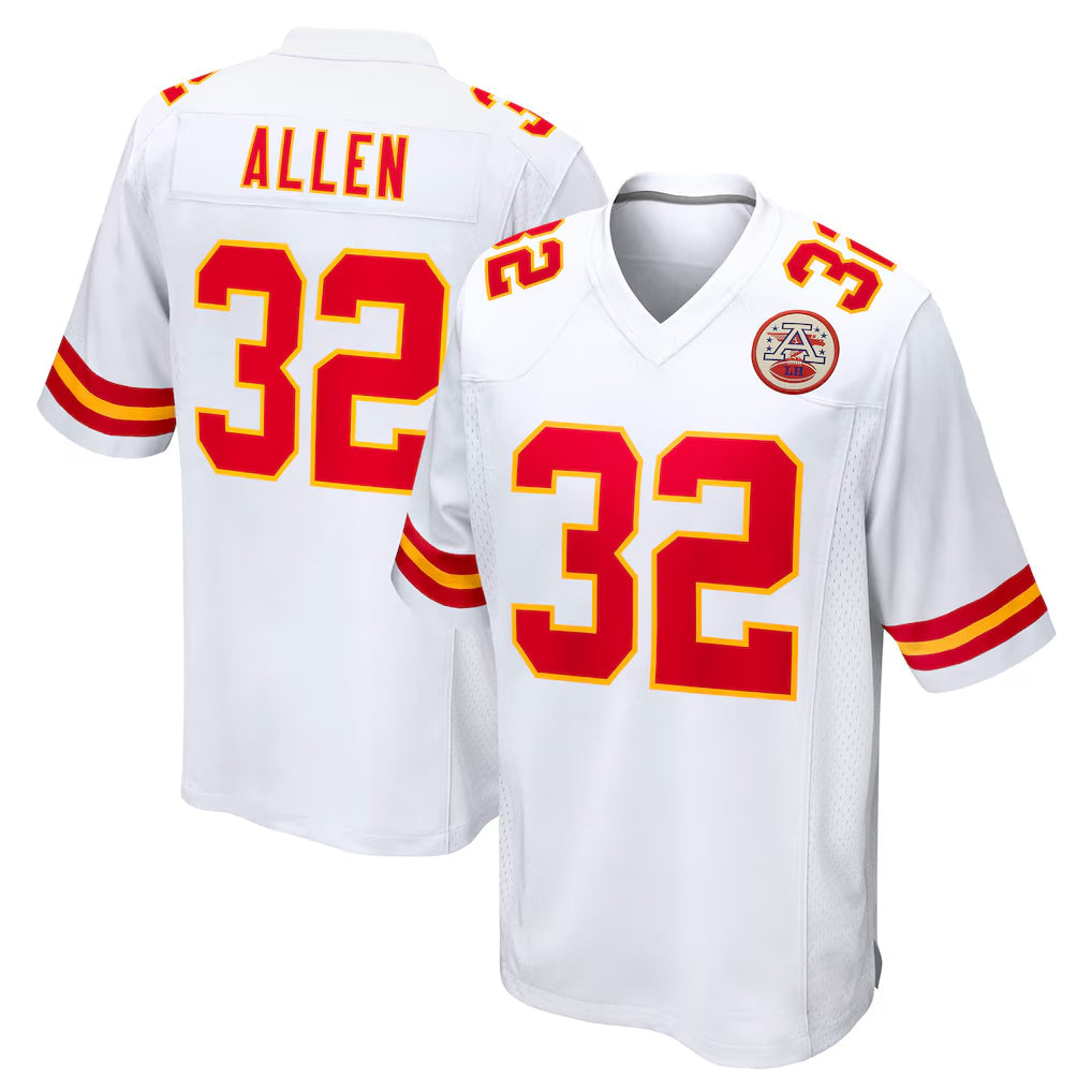 STECN KC.Chiefs #32 Marcus Allen Player White Home Game Stitched Jerseys