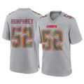 STECN KC.Chiefs #52 Creed Humphrey Player Gray Atmosphere Fashion Game Stitched Jerseys