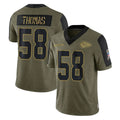 STECN KC.Chiefs #58 Derrick Thomas Player Olive Salute To Service Limited Game Stitched Jerseys