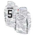 STECN KC.Chiefs #5 Mansoor Delane Player Arctic Camo Salute to Service Hoodies Limited Game Stitched Jerseys