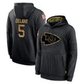 STECN KC.Chiefs #5 Mansoor Delane Player Black Salute to Service Hoodies Limited Game Stitched Jerseys