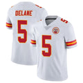 STECN KC.Chiefs #5 Mansoor Delane Player White Limited Vapor Untouchable Home Game Stitched Jerseys