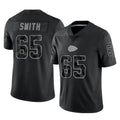 STECN KC.Chiefs #65 Trey Smith Player Black Limited Reflective Game Stitched Jerseys