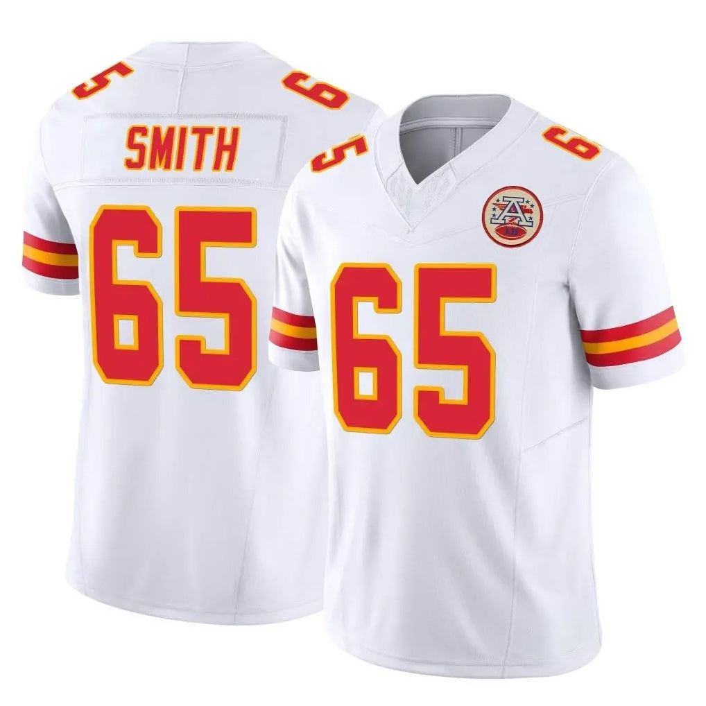 STECN KC.Chiefs #65 Trey Smith Player White Limited Vapor F.U.S.E. Home Game Stitched Jerseys