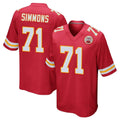 STECN KC.Chiefs #71 Josh Simmons Player Red Home Game Stitched Jerseys