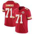 STECN KC.Chiefs #71 Josh Simmons Player Red Limited Vapor Untouchable Home Game Stitched Jerseys