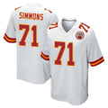 STECN KC.Chiefs #71 Josh Simmons Player White Home Game Stitched Jerseys