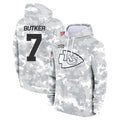 STECN KC.Chiefs #7 Harrison Butker Player Arctic Camo Salute to Service Hoodies Stitched Jerseys