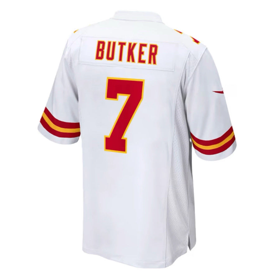 STECN KC.Chiefs #7 Harrison Butker Player White Home Game Stitched Jerseys