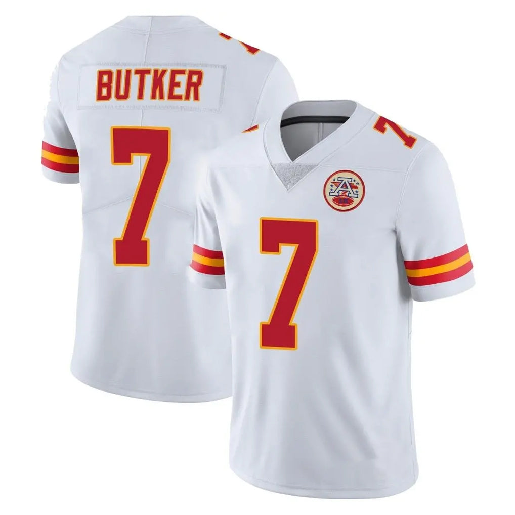 STECN KC.Chiefs #7 Harrison Butker Player White Limited Vapor Untouchable Home Game Stitched Jerseys