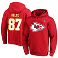 STECN KC.Chiefs #87 Travis Kelce Player Red Pullover Hoodies Stitched Jerseys